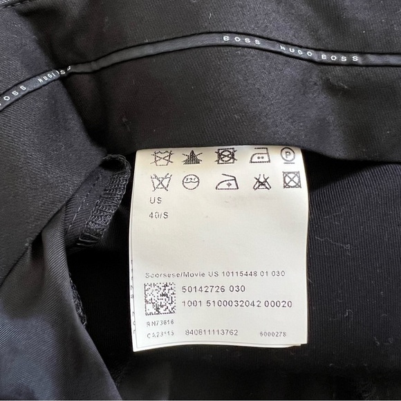 NWT Hugo Boss Pinstripe Gray 3Button Suit Scorsese Movie Hollywood Unhemmed - Picture 12 of 17
